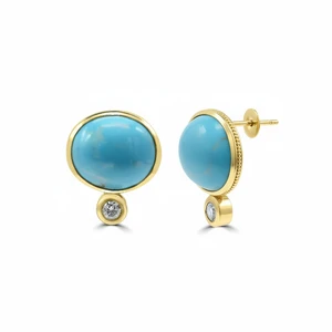 Diamond Blue Sky Studs