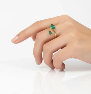 Kaleidoscope Emerald Ring