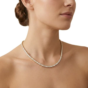 Diamond Tennis Necklace in 18K Yellow Gold